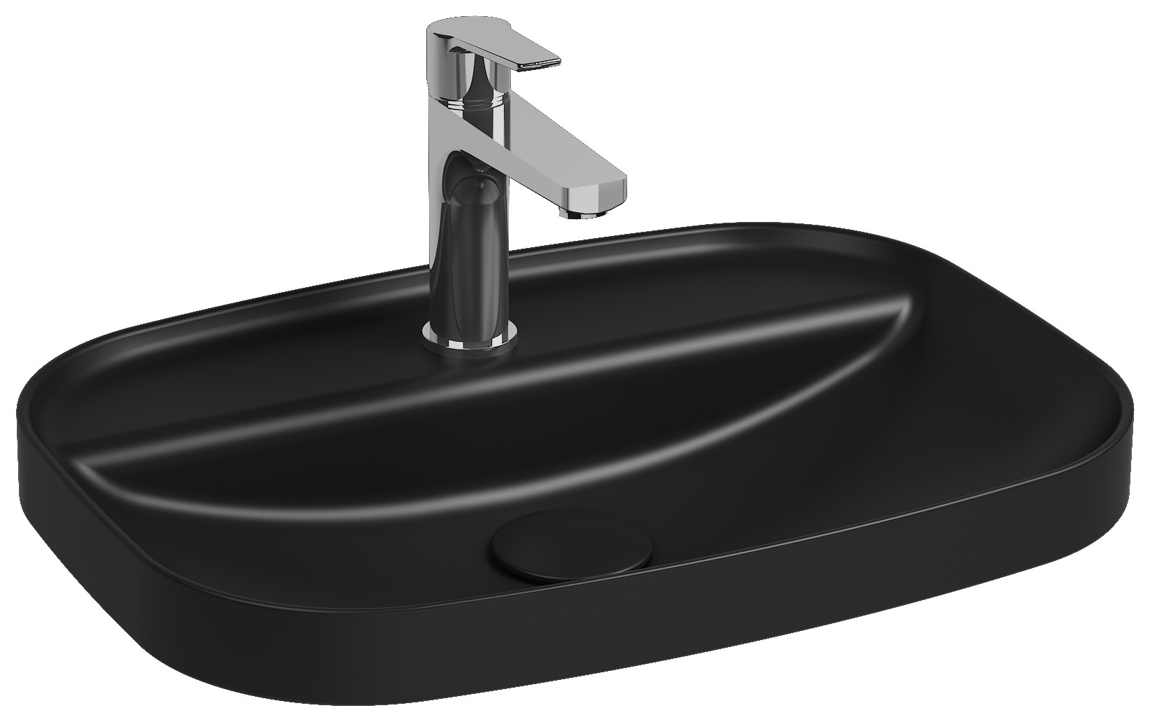 Infinity Inset Lavabo 55 cm Siyah