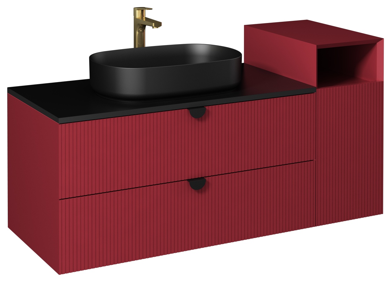 Infinity Lavabo Dolabı 100cm (10NF65055-2N dahil) Yakut Kırmızı