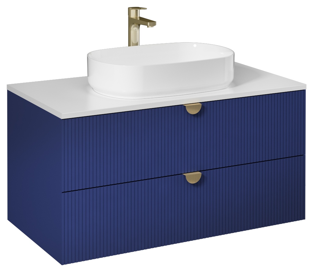 Infinity Lavabo Dolabı 100cm ( 10NF65055dahil) Gece Mavisi