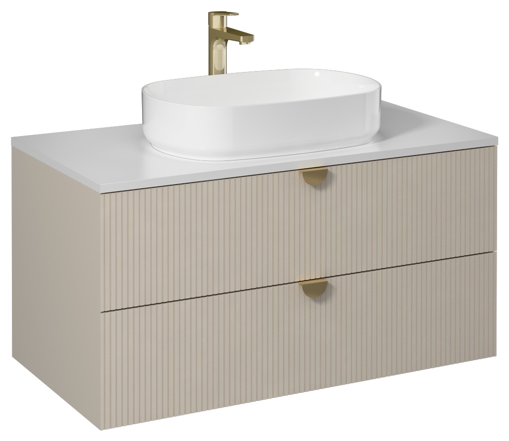 Infinity Lavabo Dolabı 100cm ( 10NF65055dahil) Krem