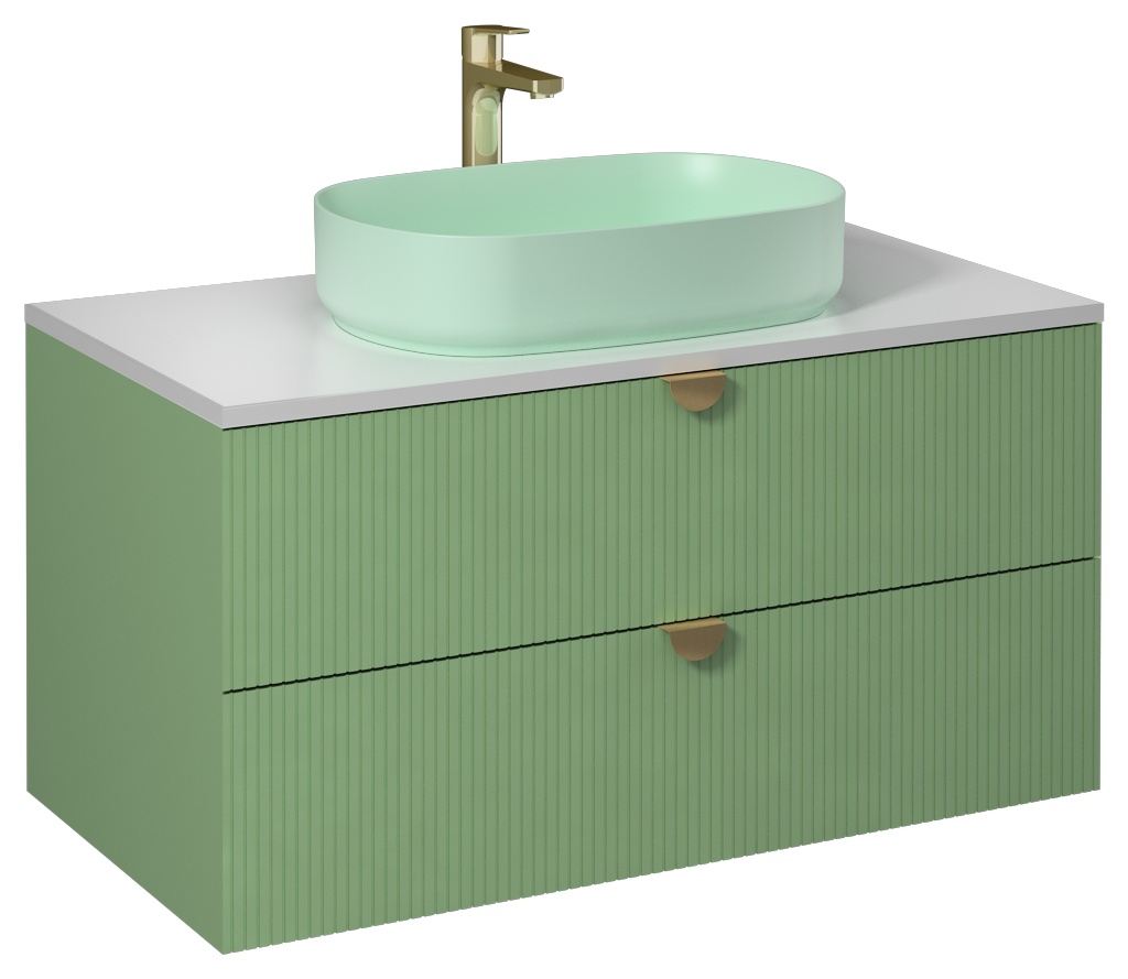 Infinity Lavabo Dolabı 100cm(10NF65055-2Tdahil) Pastel Yeşil