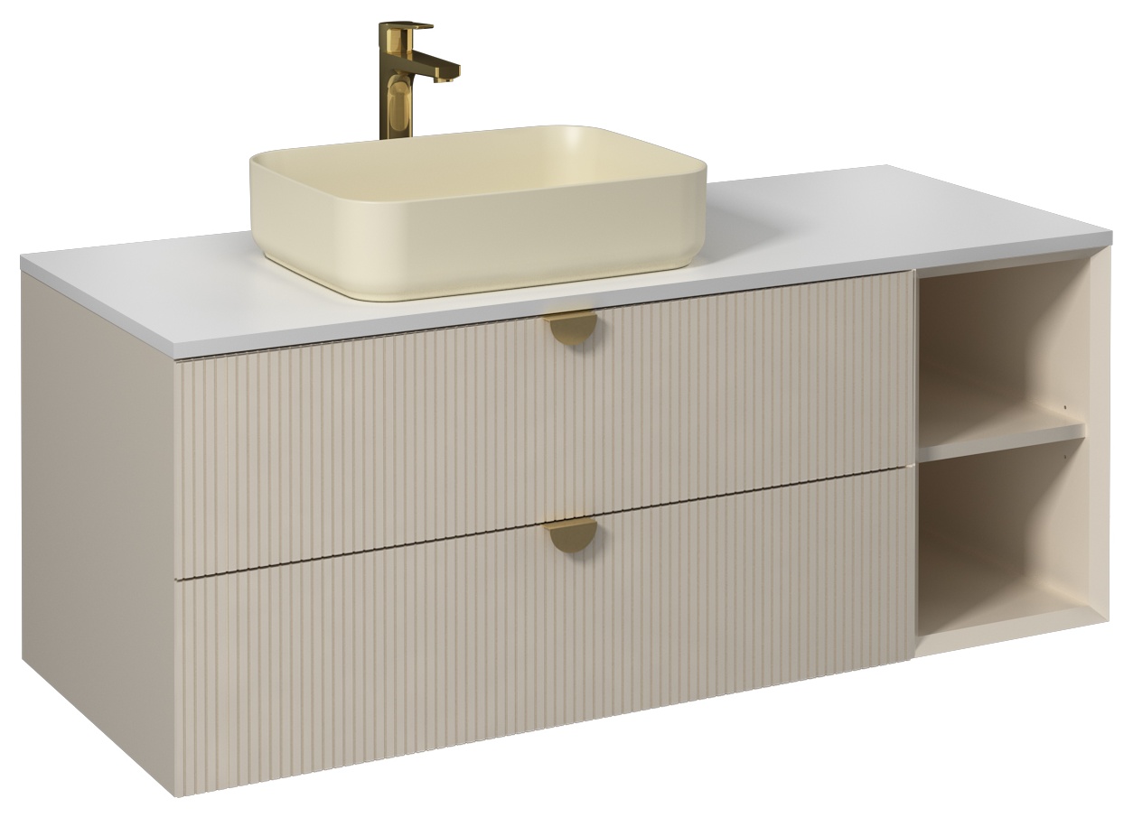 Infinity Lavabo Dolabı Açık Raf130cm (10NF65050-2Kdahil) Krem