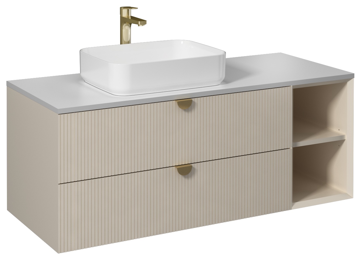 Infinity Lavabo Dolabı Açık Raf130cm (10NF65050dahil) Krem