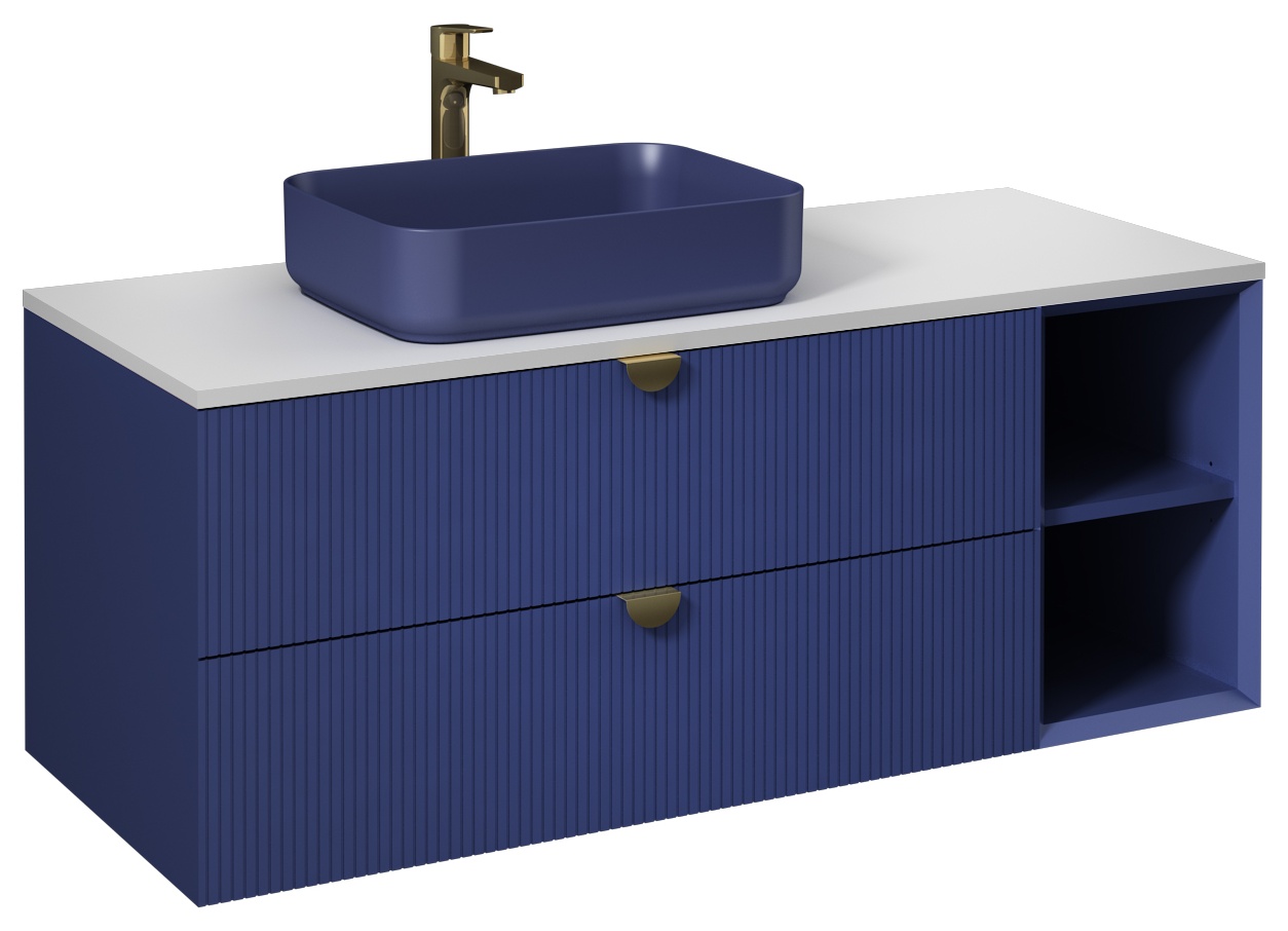 Infinity Lavabo Dolabı Açık Raf130cm(10NF65050-2Zdahil) Gece Mavisi