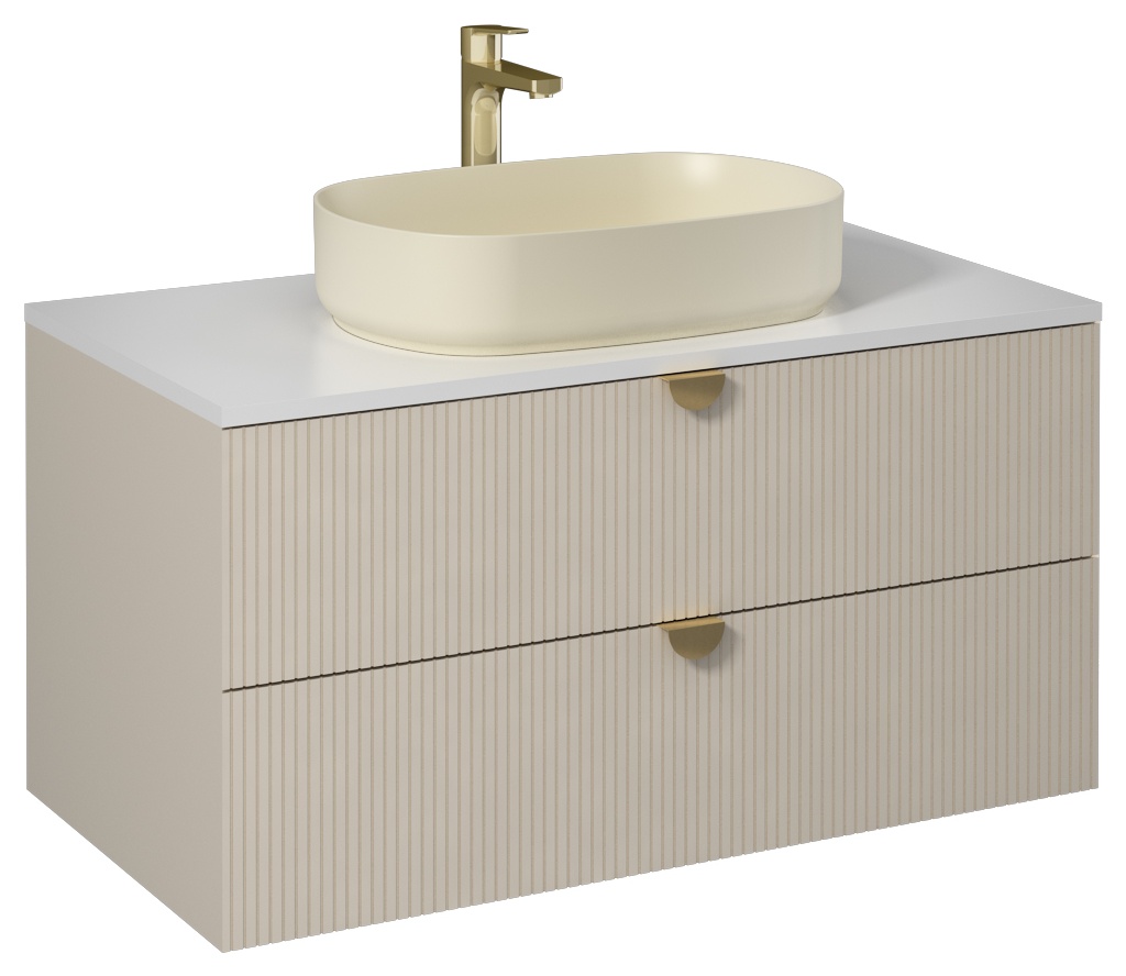 Infinity Lavabo Dolabı100cm ( 10NF65055-2Kdahil) Krem