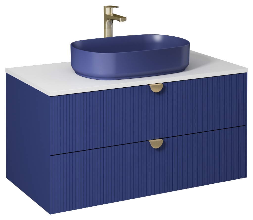 Infinity Lavabo Dolabı100cm (10NF65055-2Z dahil) Gece Mavisi