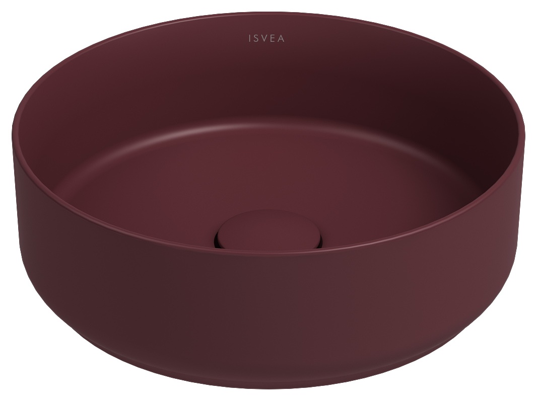 Infinity Tezgah Üstü Lavabo 36 cm Rustik Bordo