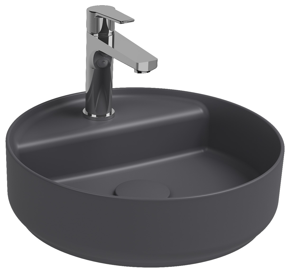 Infinity Tezgah Üstü Lavabo 42 cm Antrasit
