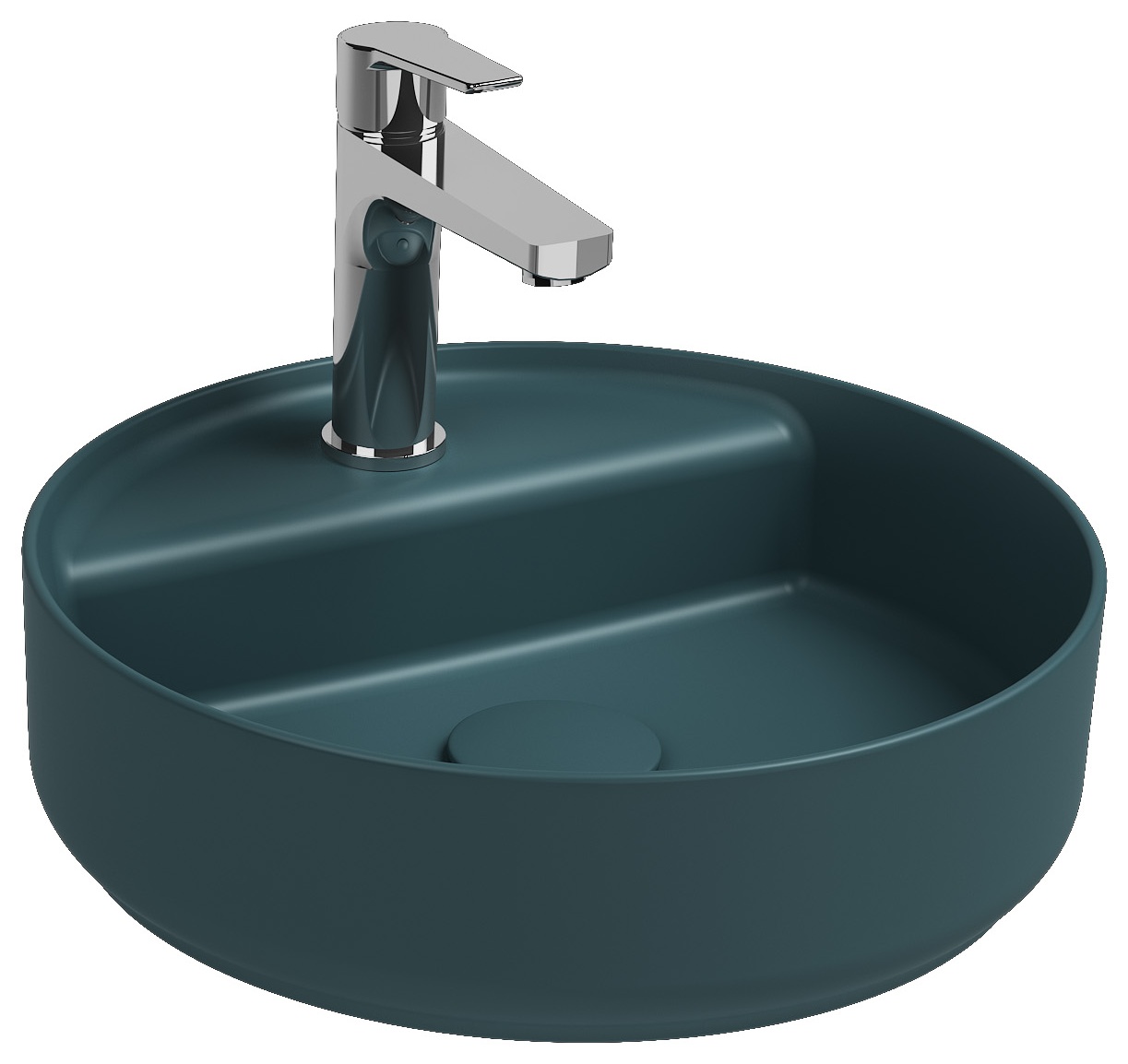 Infinity Tezgah Üstü Lavabo 42 cm Petrol Yeşili