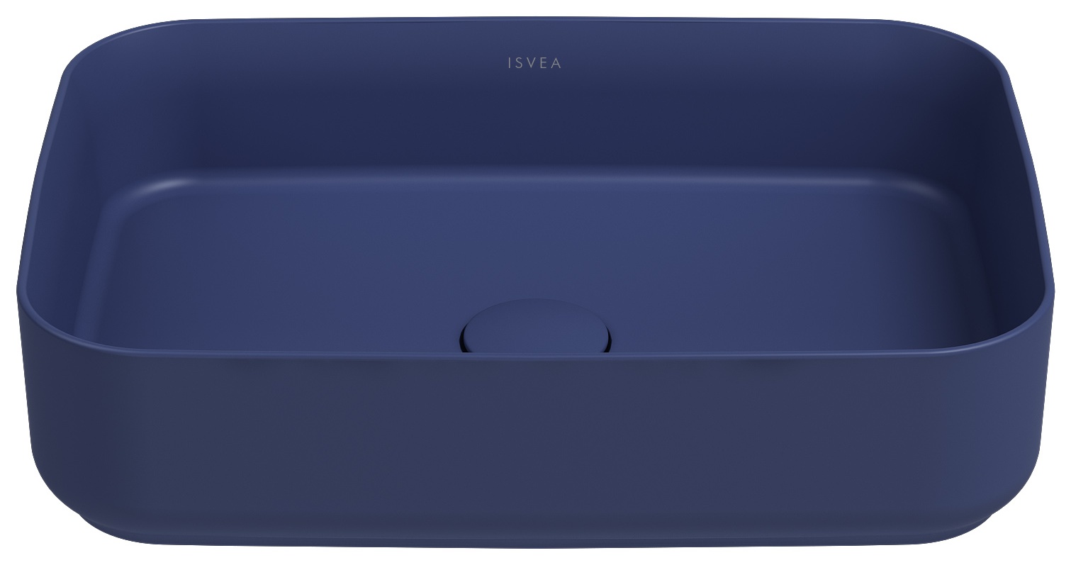 Infinity Tezgah Üstü Lavabo 50 cm Isvea Mavisi