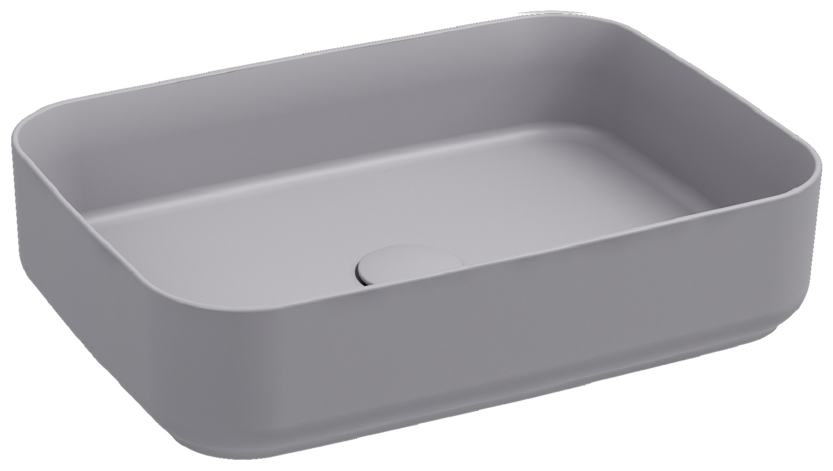 Infinity Tezgah Üstü Lavabo 50 cm Taş Gri