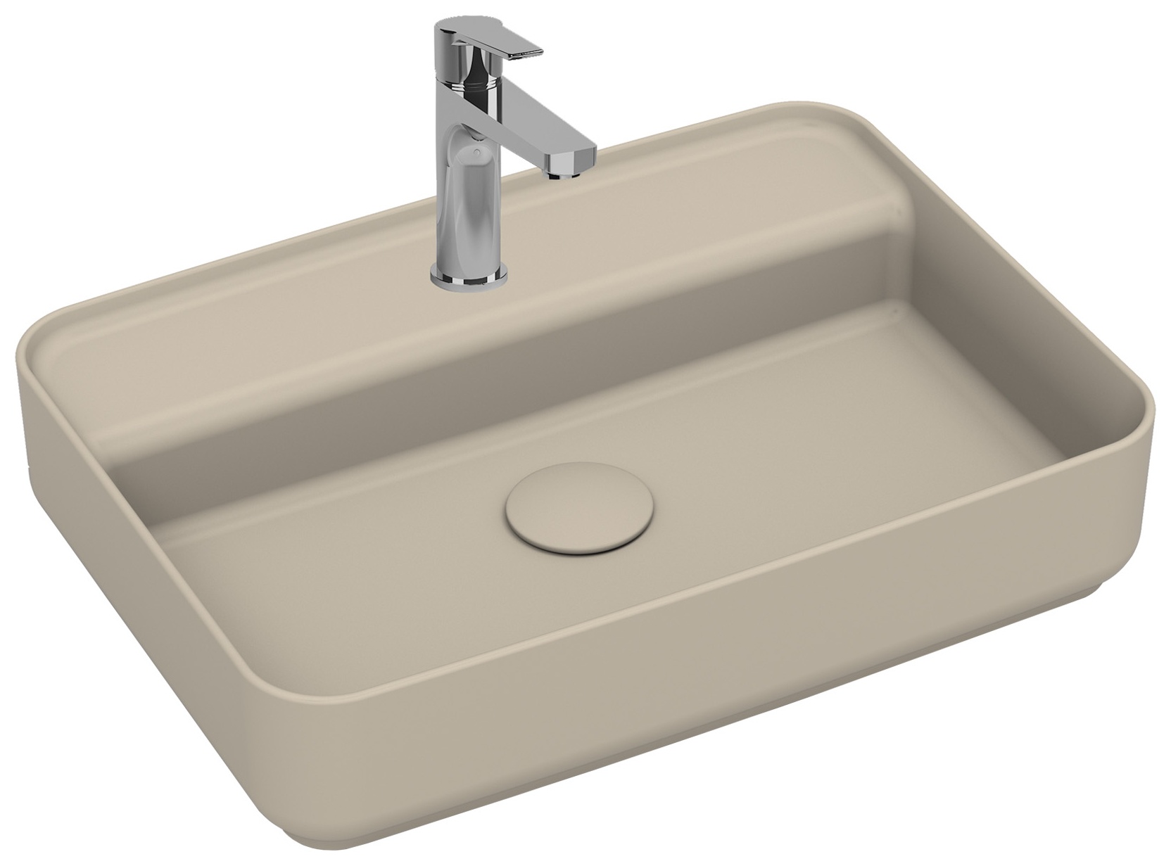 Infinity Tezgah Üstü Lavabo 55 cm Fildişi