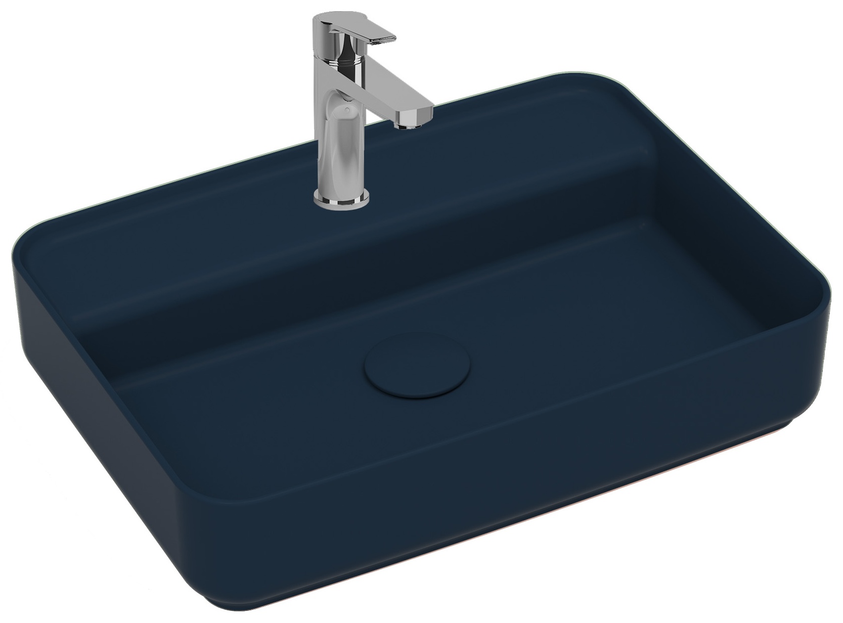 Infinity Tezgah Üstü Lavabo 55 cm Isvea Mavisi