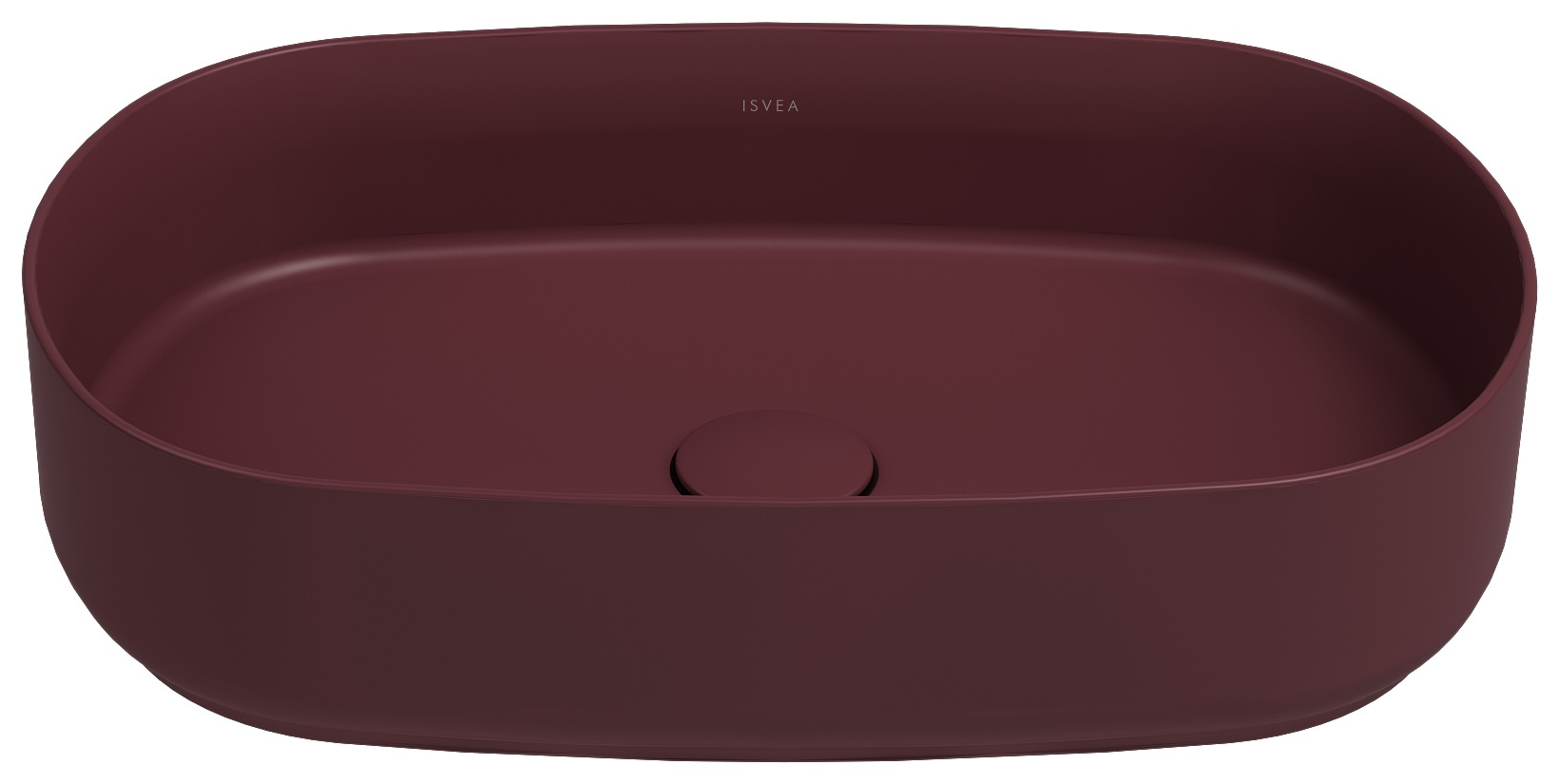 Infinity Tezgah Üstü Lavabo 55 cm Rustik Bordo