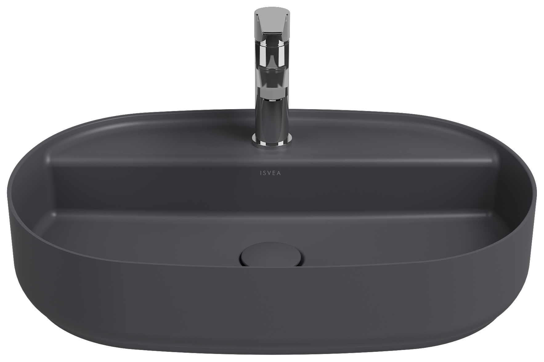 Infinity Tezgah Üstü Lavabo 60 cm Antrasit