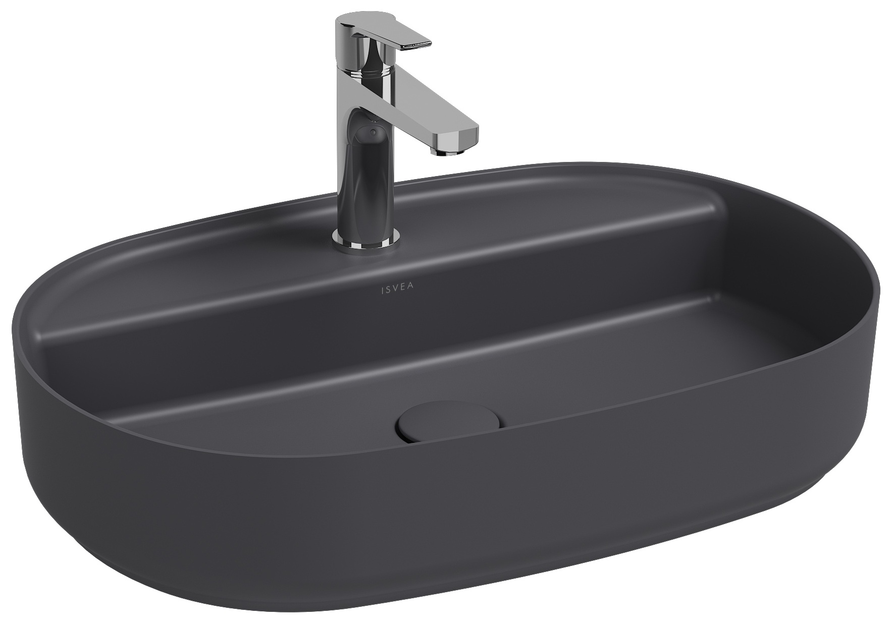 Infinity Tezgah Üstü Lavabo 60 cm Antrasit