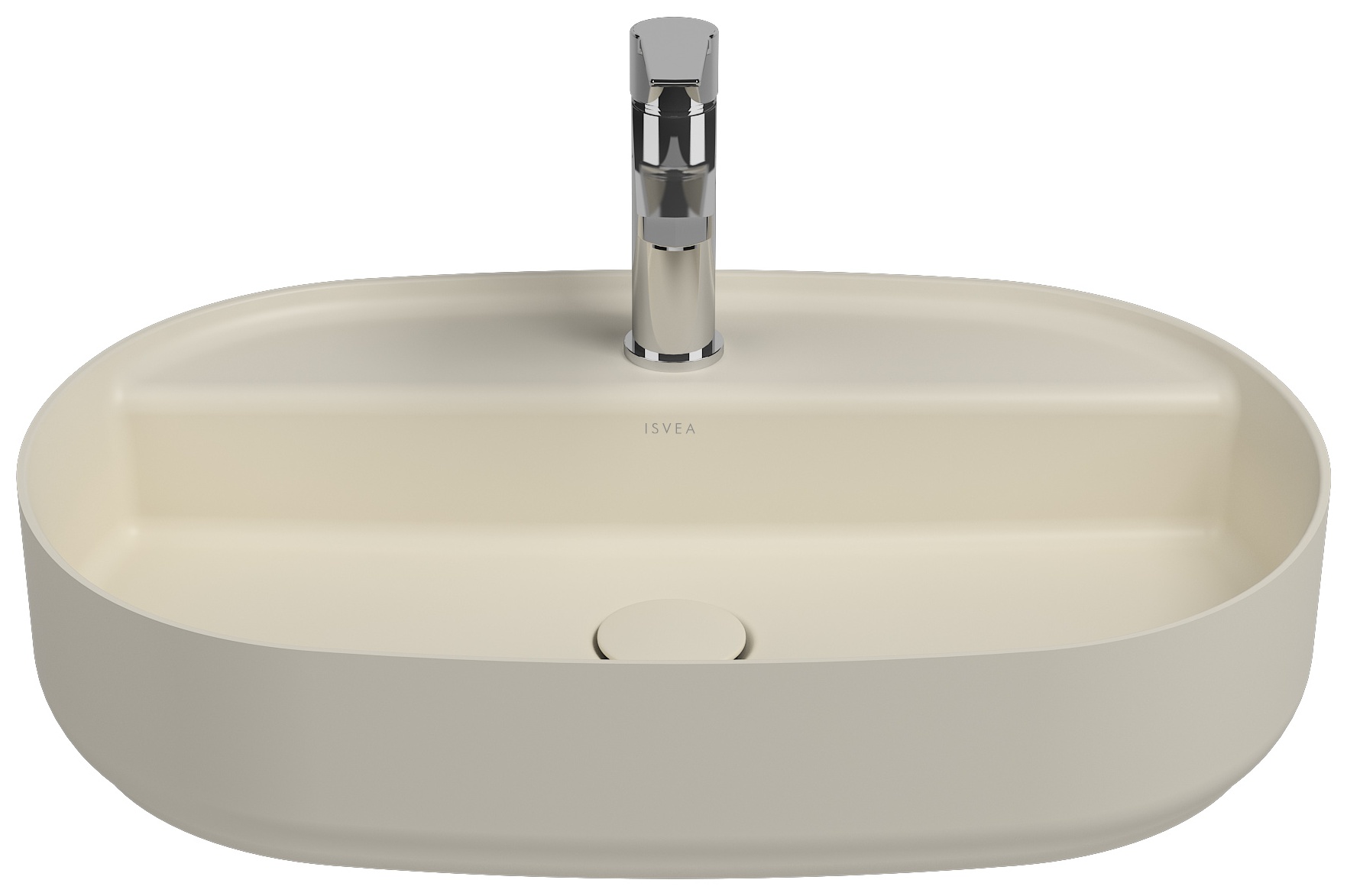 Infinity Tezgah Üstü Lavabo 60 cm Fildişi