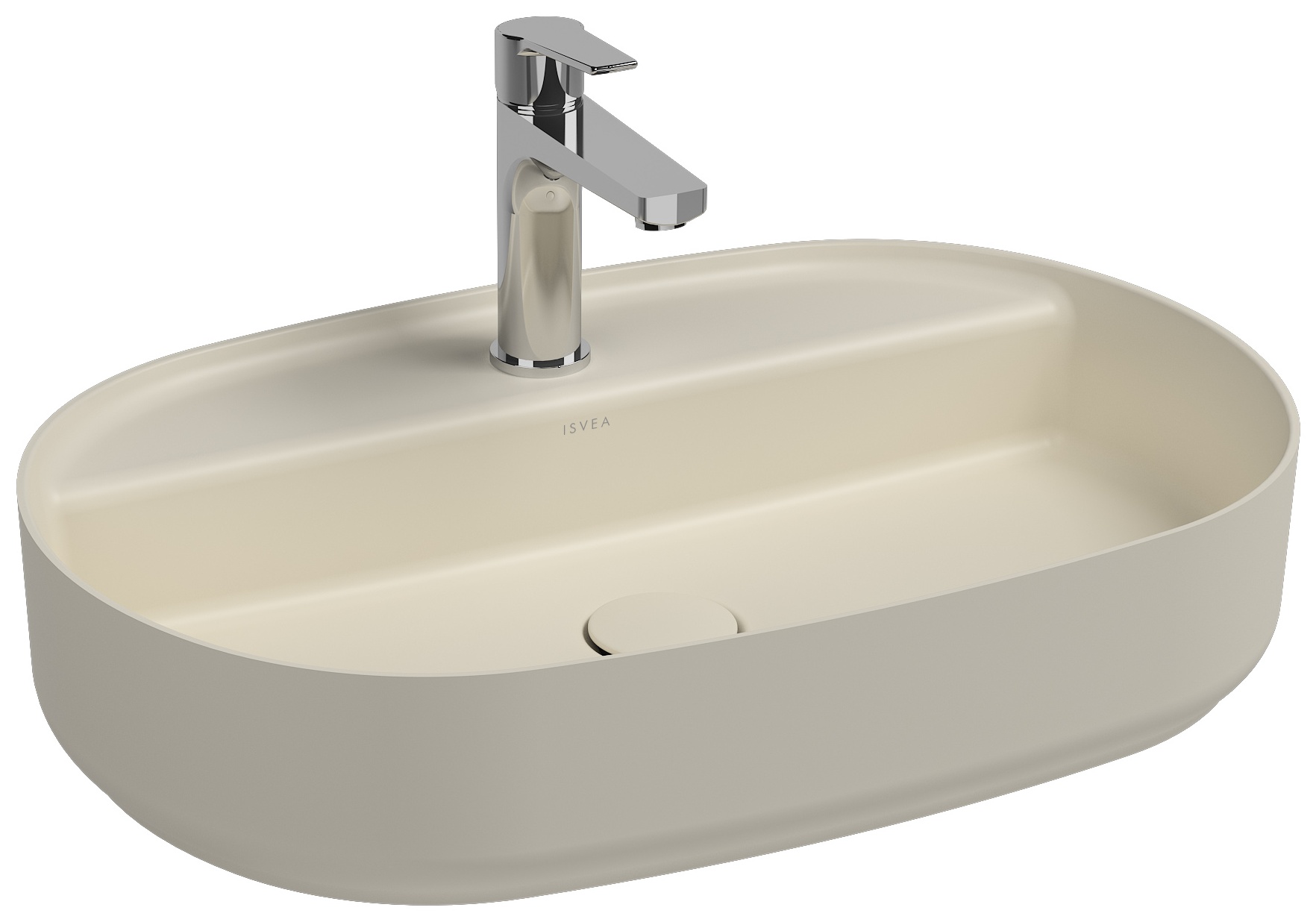 Infinity Tezgah Üstü Lavabo 60 cm Fildişi