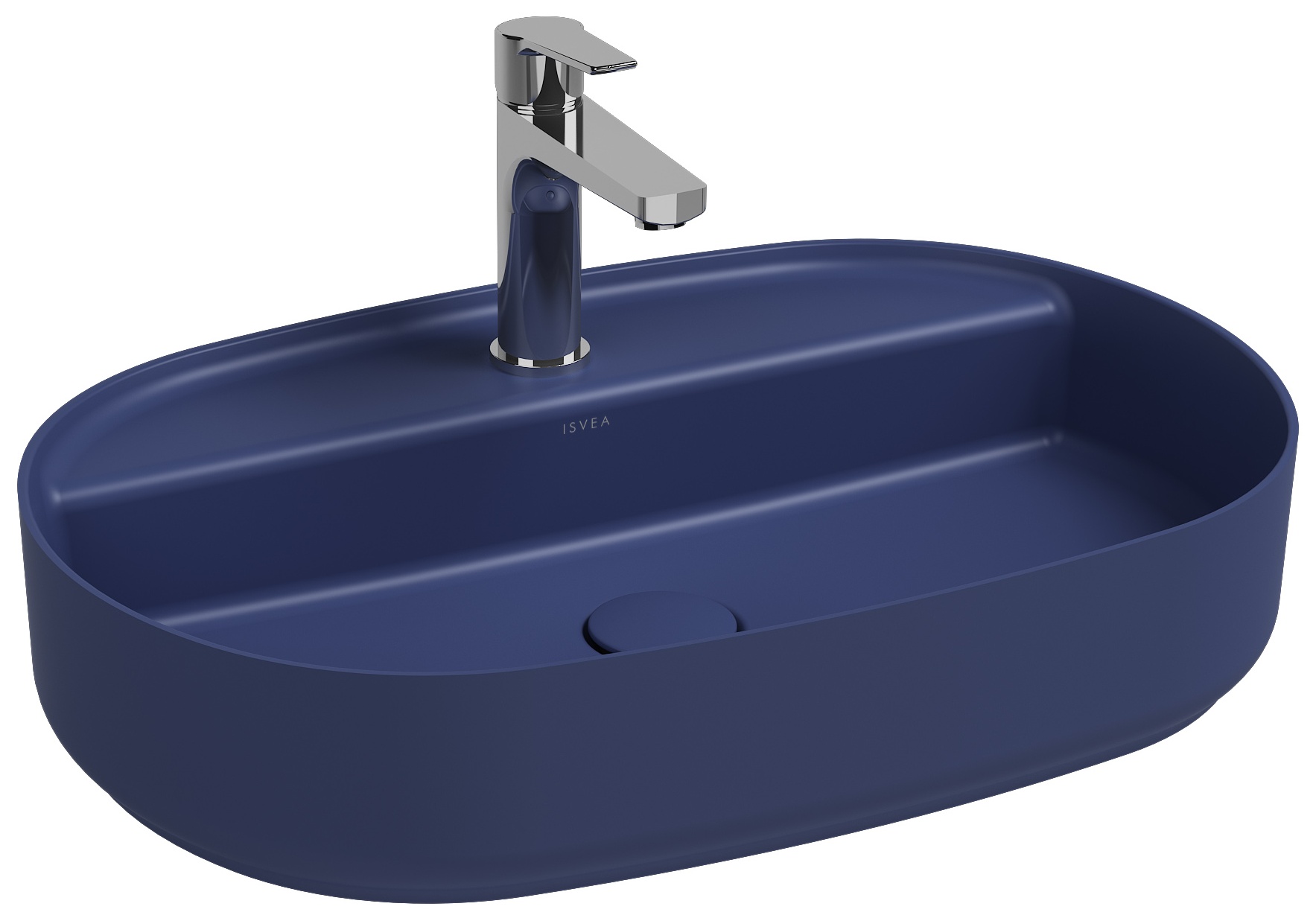 Infinity Tezgah Üstü Lavabo 60 cm Isvea Mavisi