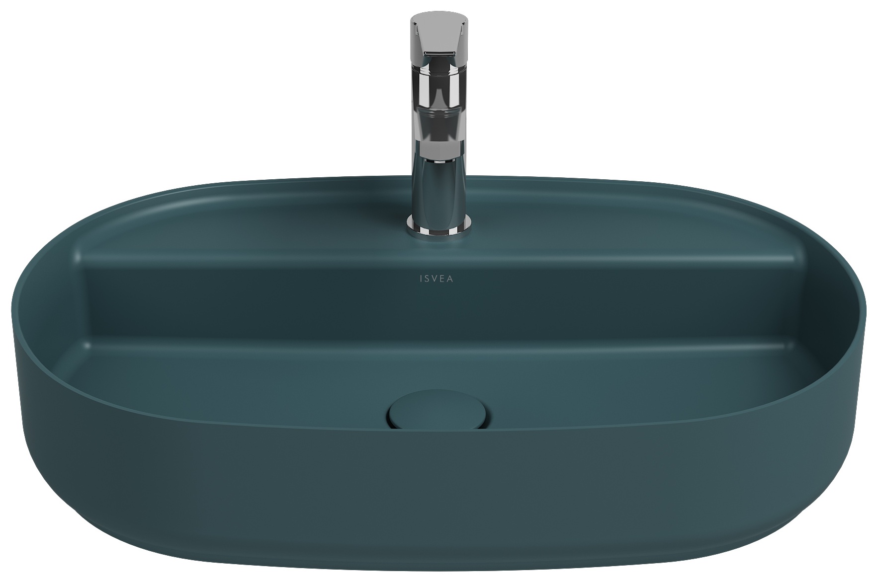 Infinity Tezgah Üstü Lavabo 60 cm Petrol Yeşili