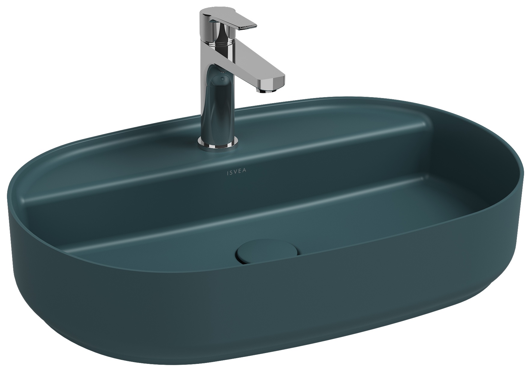 Infinity Tezgah Üstü Lavabo 60 cm Petrol Yeşili