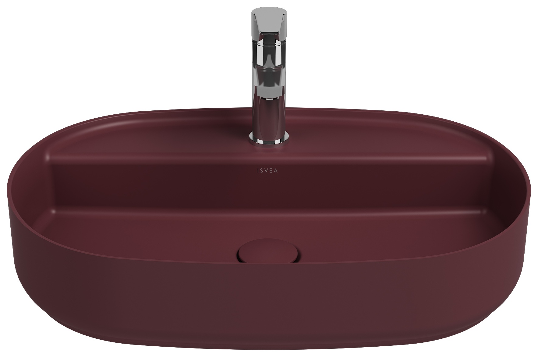 Infinity Tezgah Üstü Lavabo 60 cm Rustik Bordo