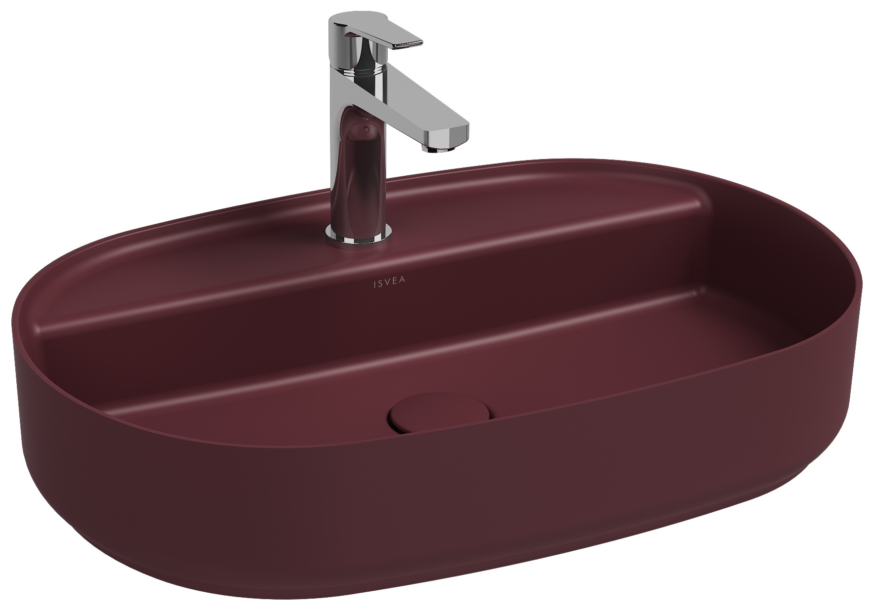 Infinity Tezgah Üstü Lavabo 60 cm Rustik Bordo