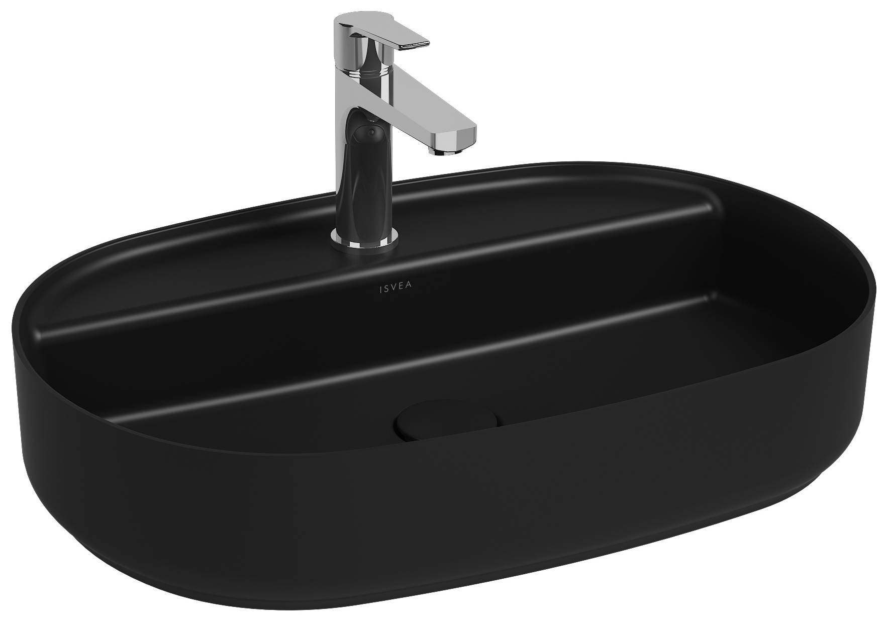 Infinity Tezgah Üstü Lavabo 60 cm Siyah