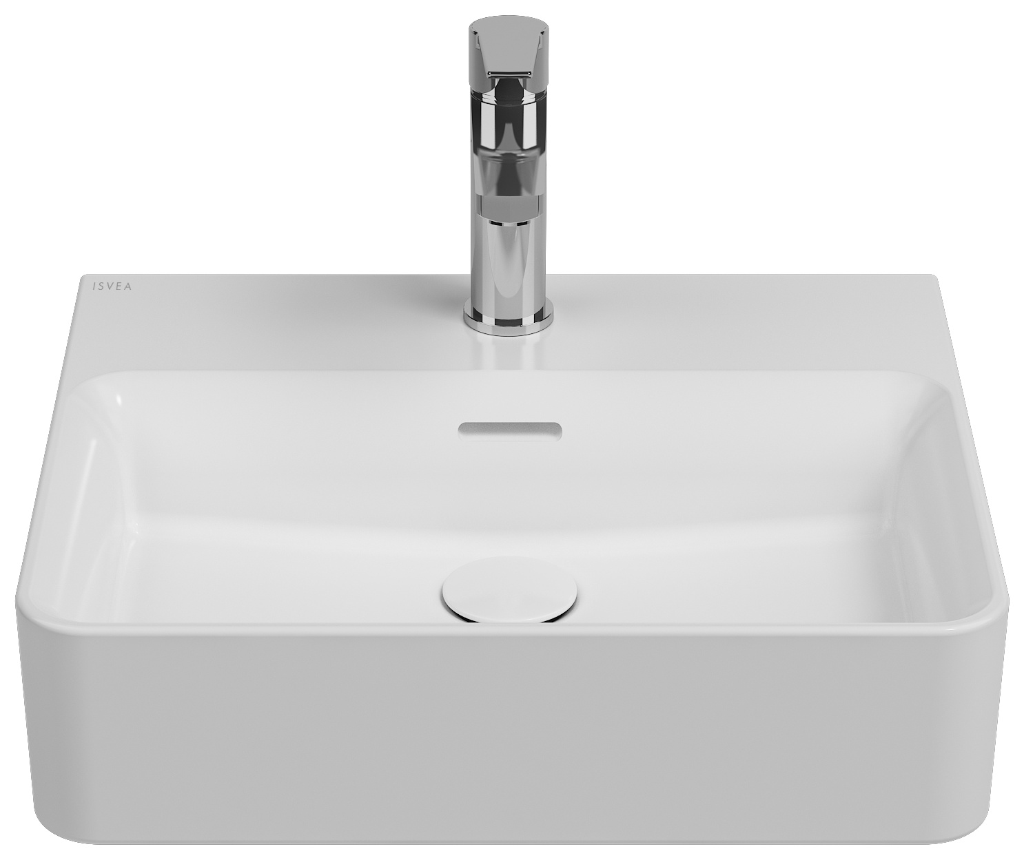 Infinity Yarım Tezgah Lavabo 50 cm Beyaz