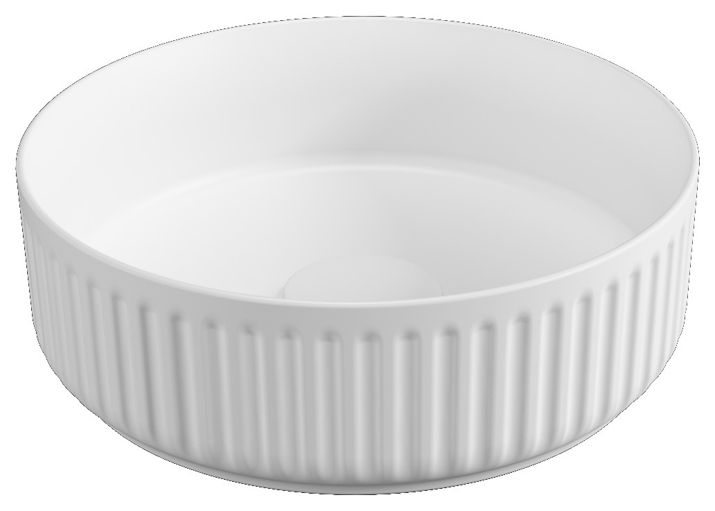 Ion Tezgah Üstü Lavabo 36 cm Mat Beyaz