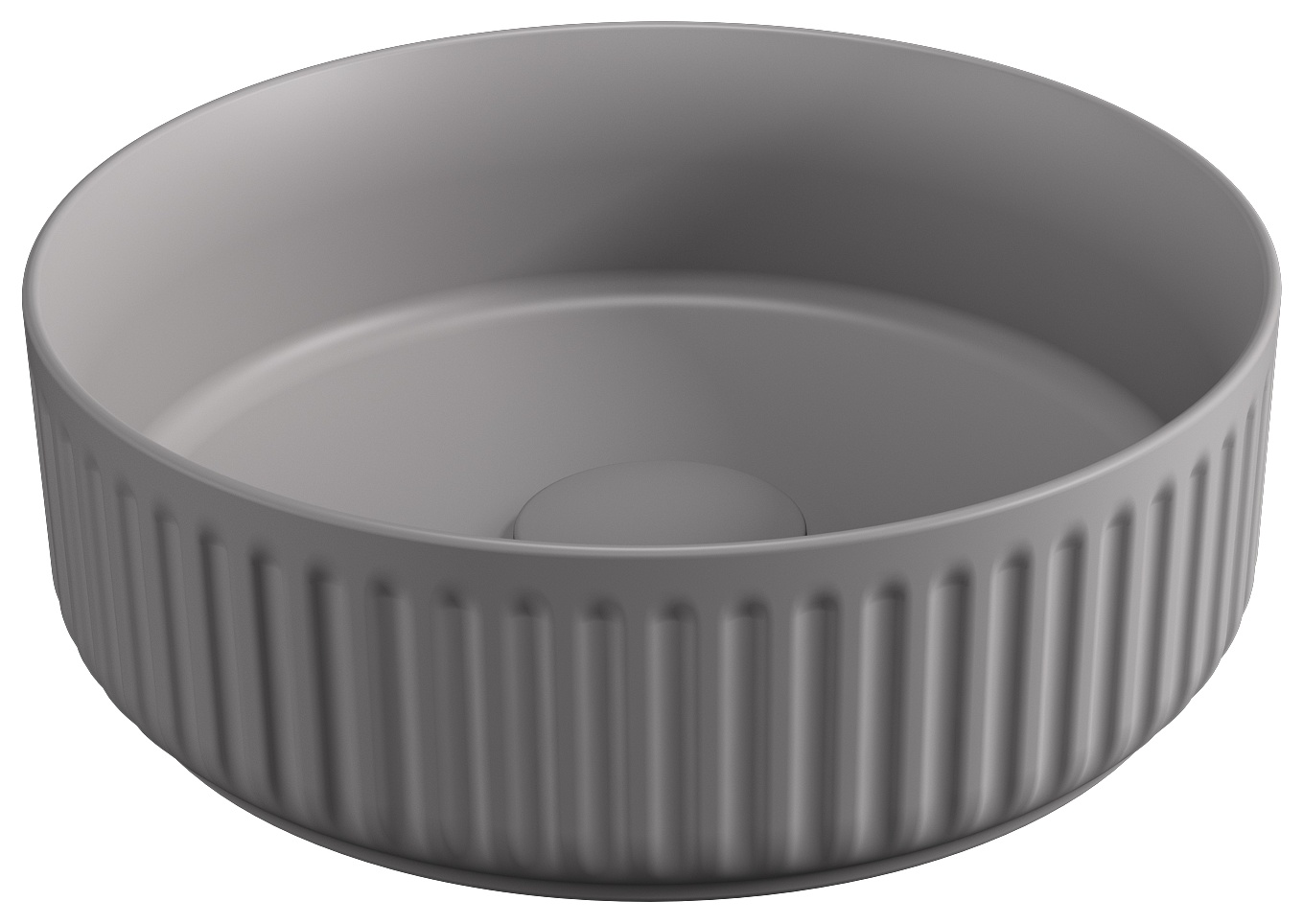 Ion Tezgah Üstü Lavabo 36 cm Taş Gri