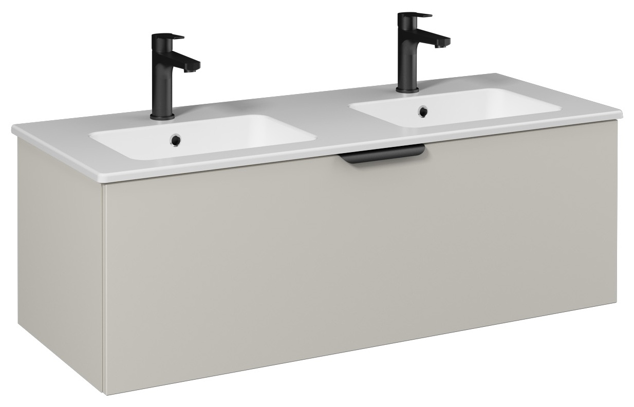 LIV Lavabo Dolabı 120cm (10SL50121 Çift Hazneli dahil) Açık Bej Tek çekmece