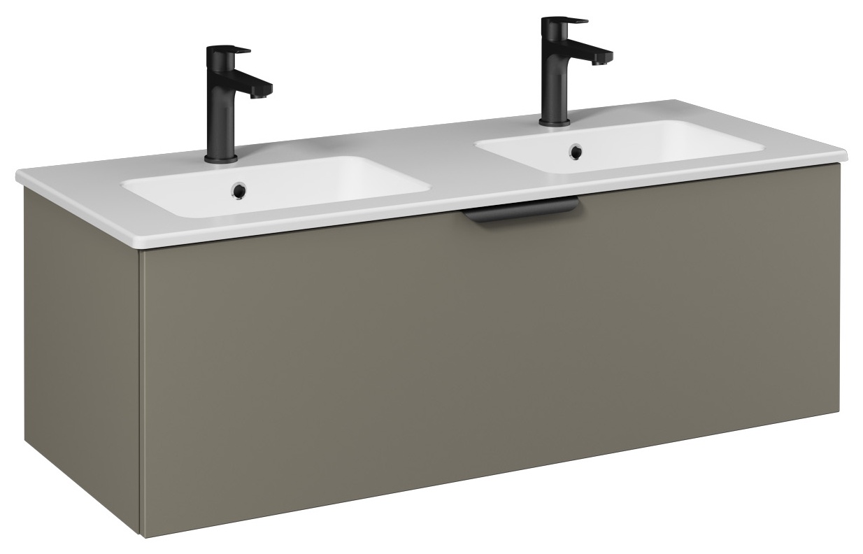 LIV Lavabo Dolabı 120cm (10SL50121 Çift Hazneli dahil) Lava Tek çekmece