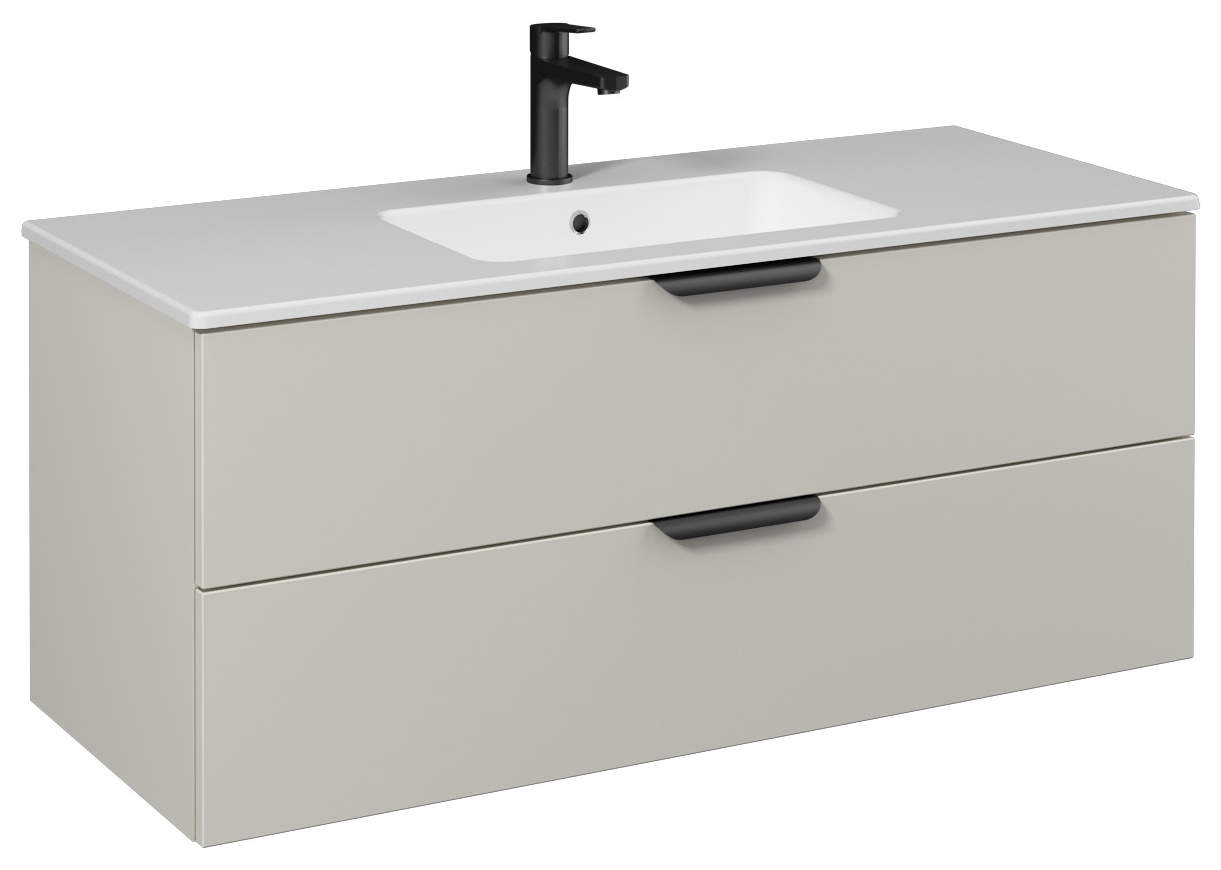 LIV Lavabo Dolabı 120cm (10SL51121 dahil) Açık Bej Çift çekmece