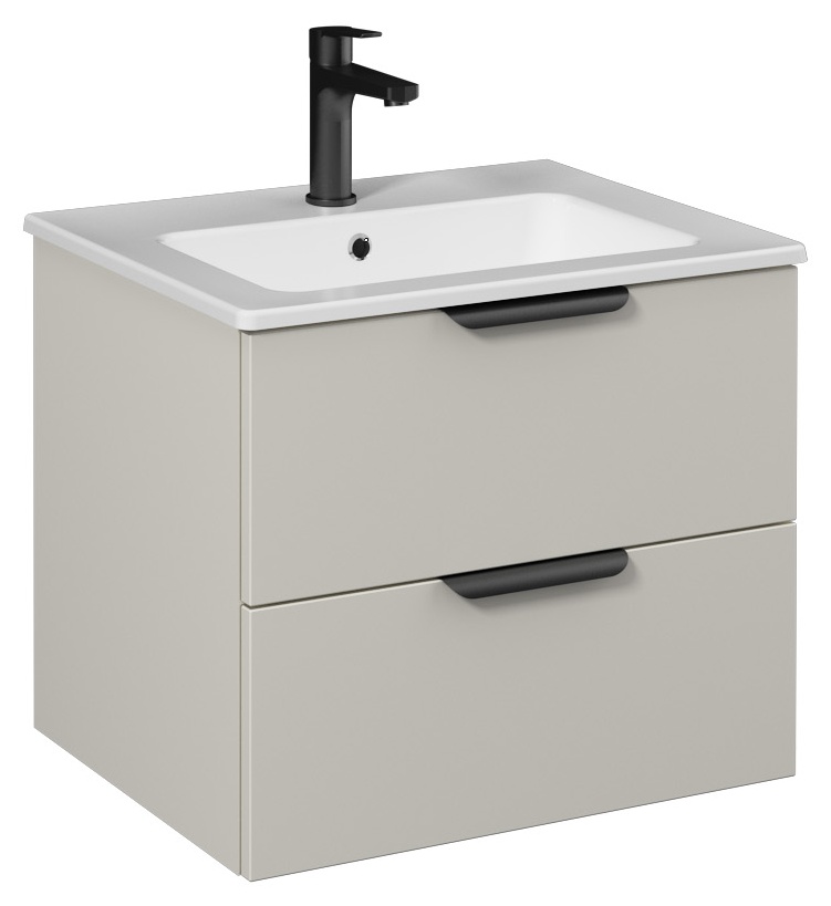 LIV Lavabo Dolabı 60cm (10SL50061 dahil) Açık Bej Çift çekmece