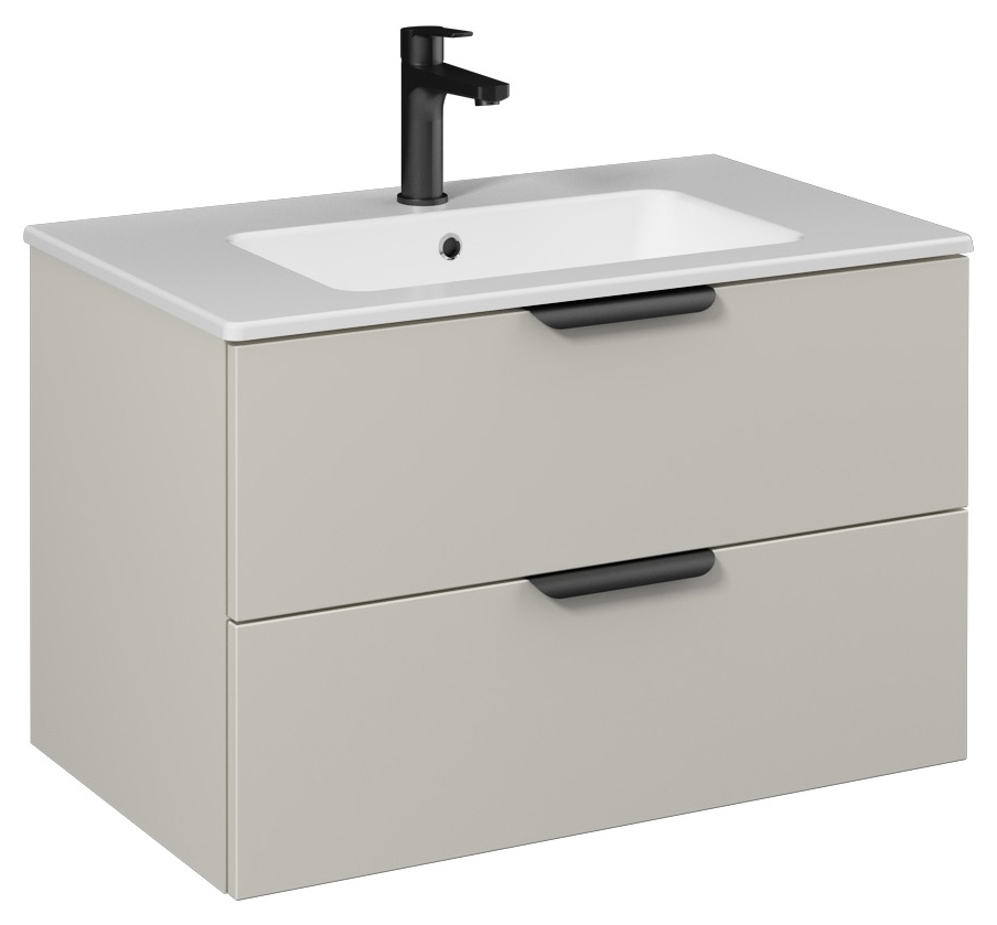 LIV Lavabo Dolabı 80cm (10SL51081 dahil) Açık Bej Çift çekmece