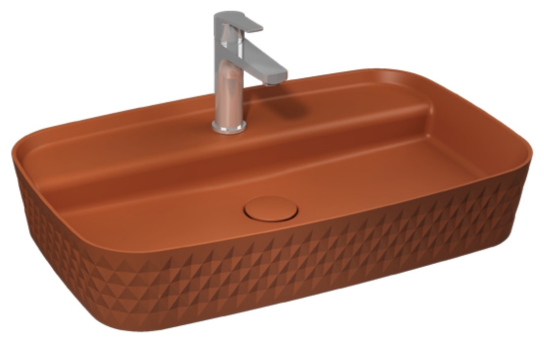 Rondini Tezgah Üstü Lavabo 65 cm Terracotta