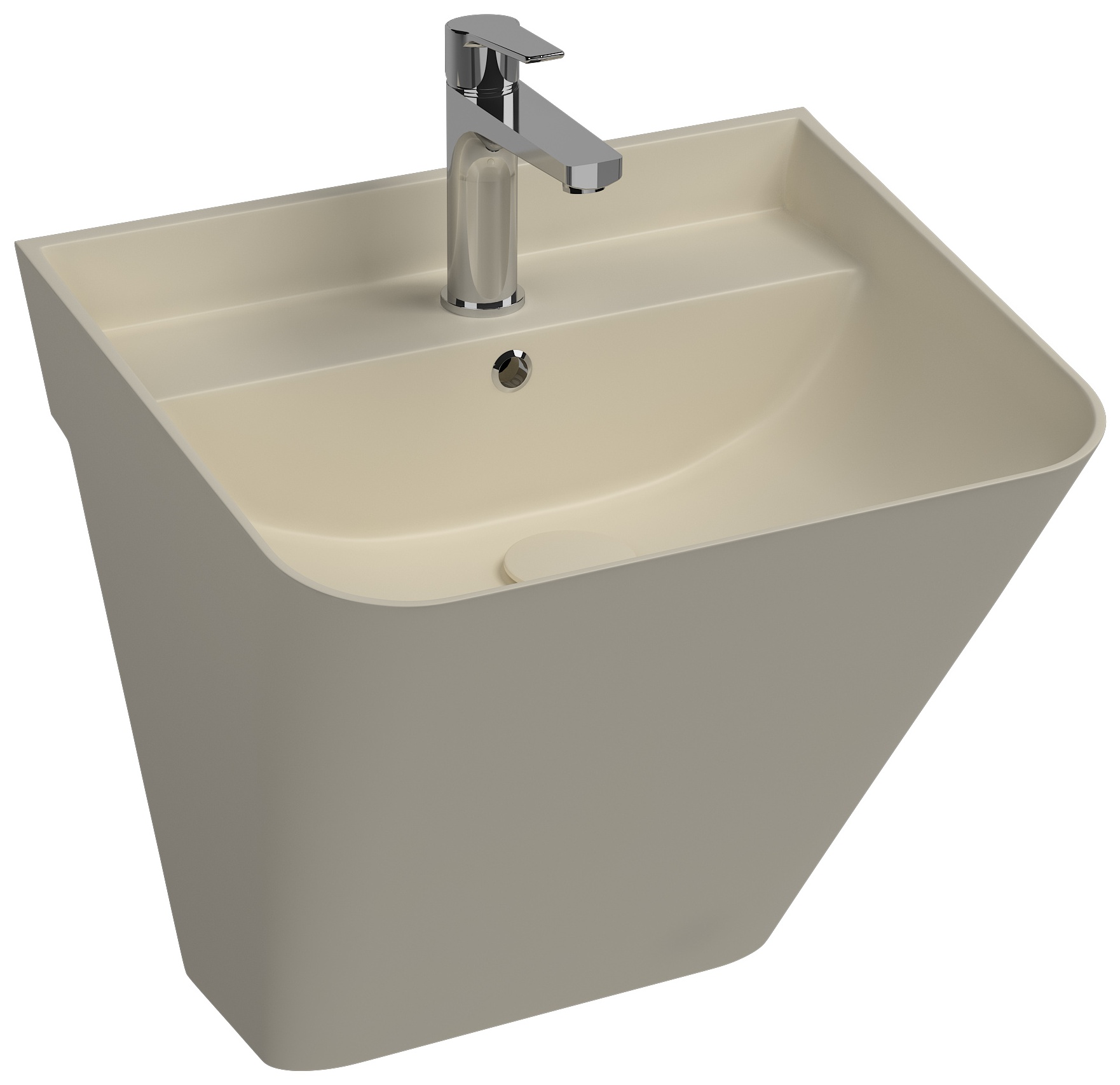 Sott Aqua Asma Monoblok Lavabo 50 cm Fildişi
