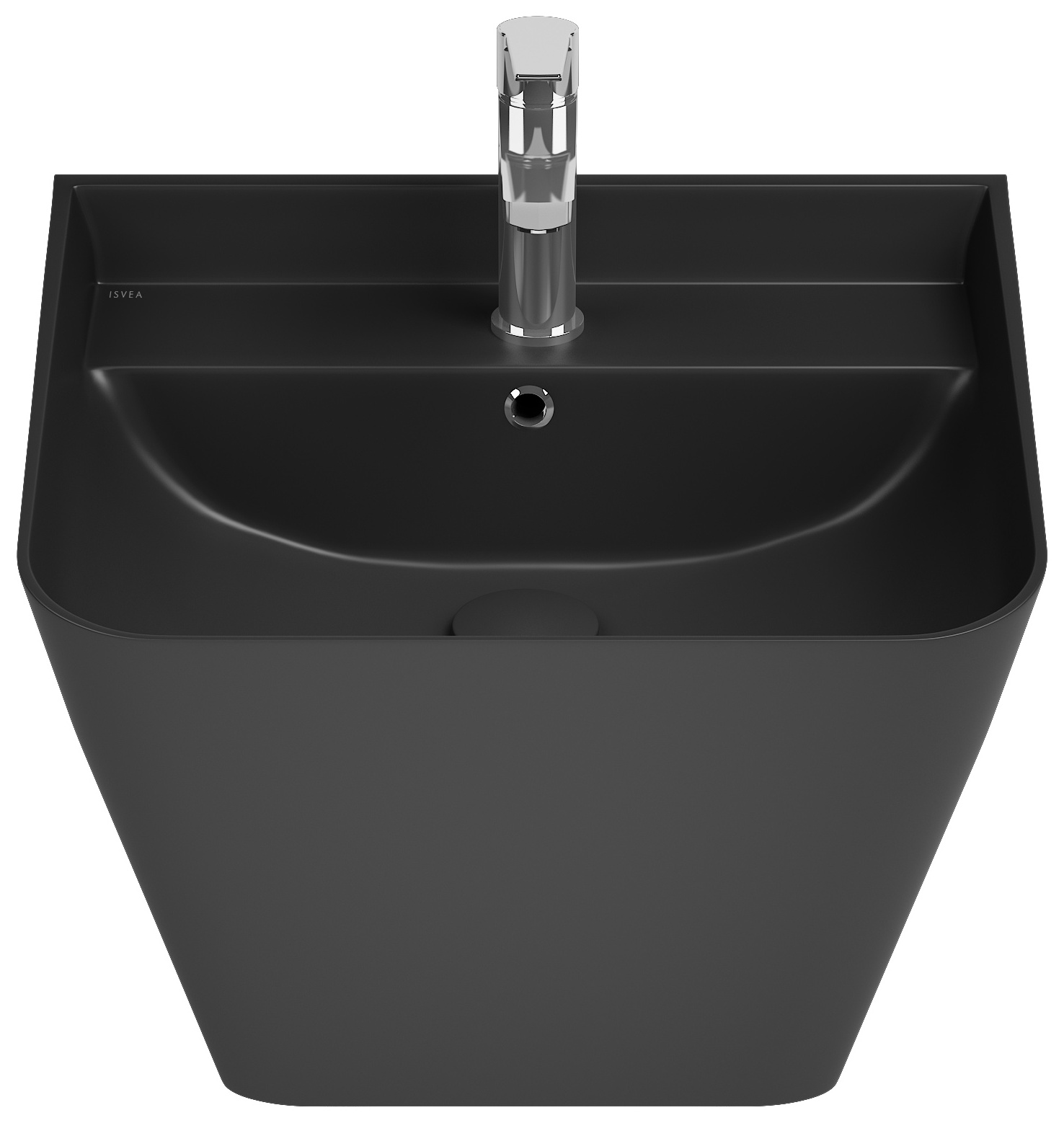 Sott Aqua Asma Monoblok Lavabo 50 cm Siyah
