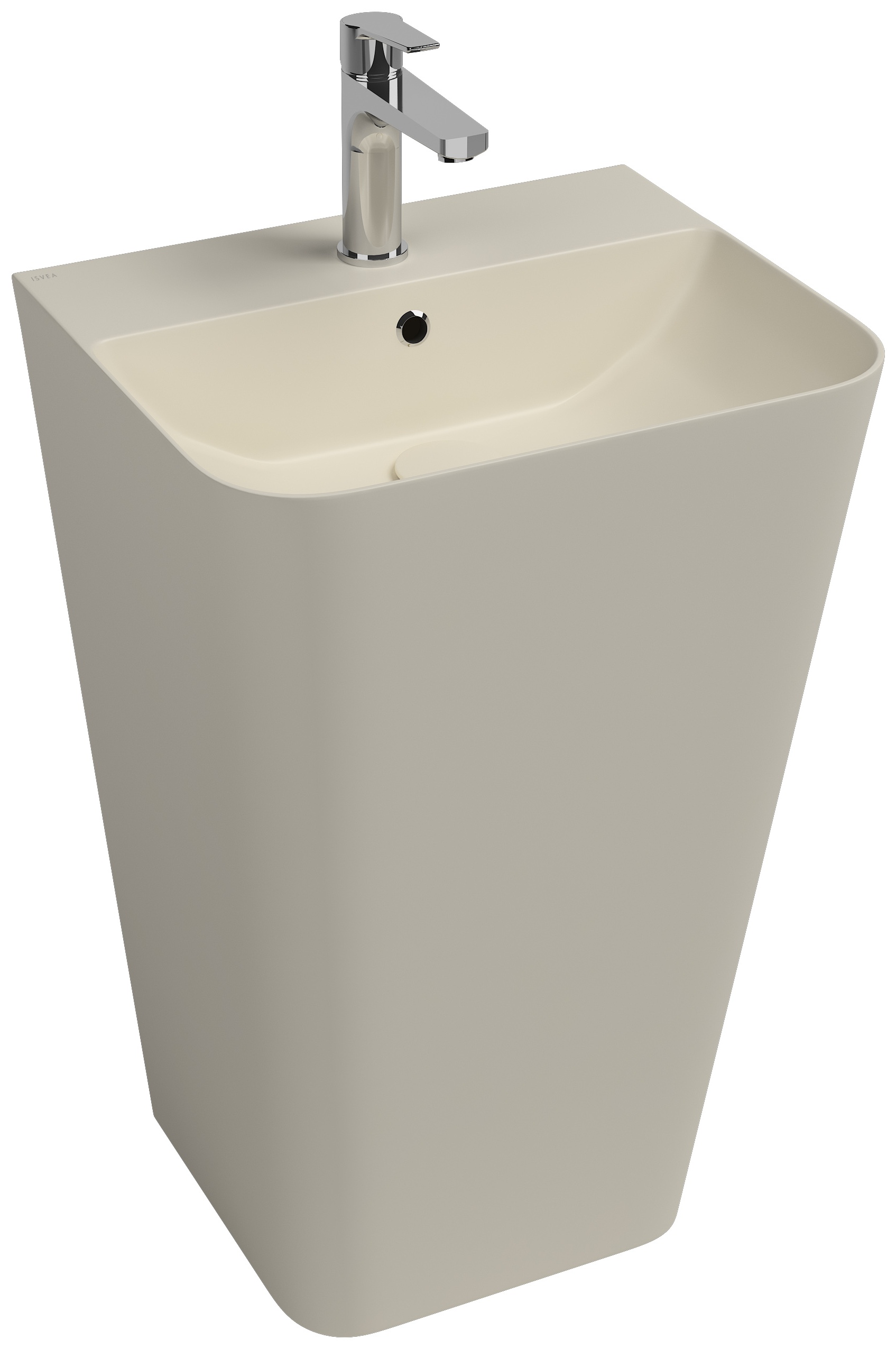 Sott Aqua Monoblok Yerden Lavabo 50 cm Fildişi