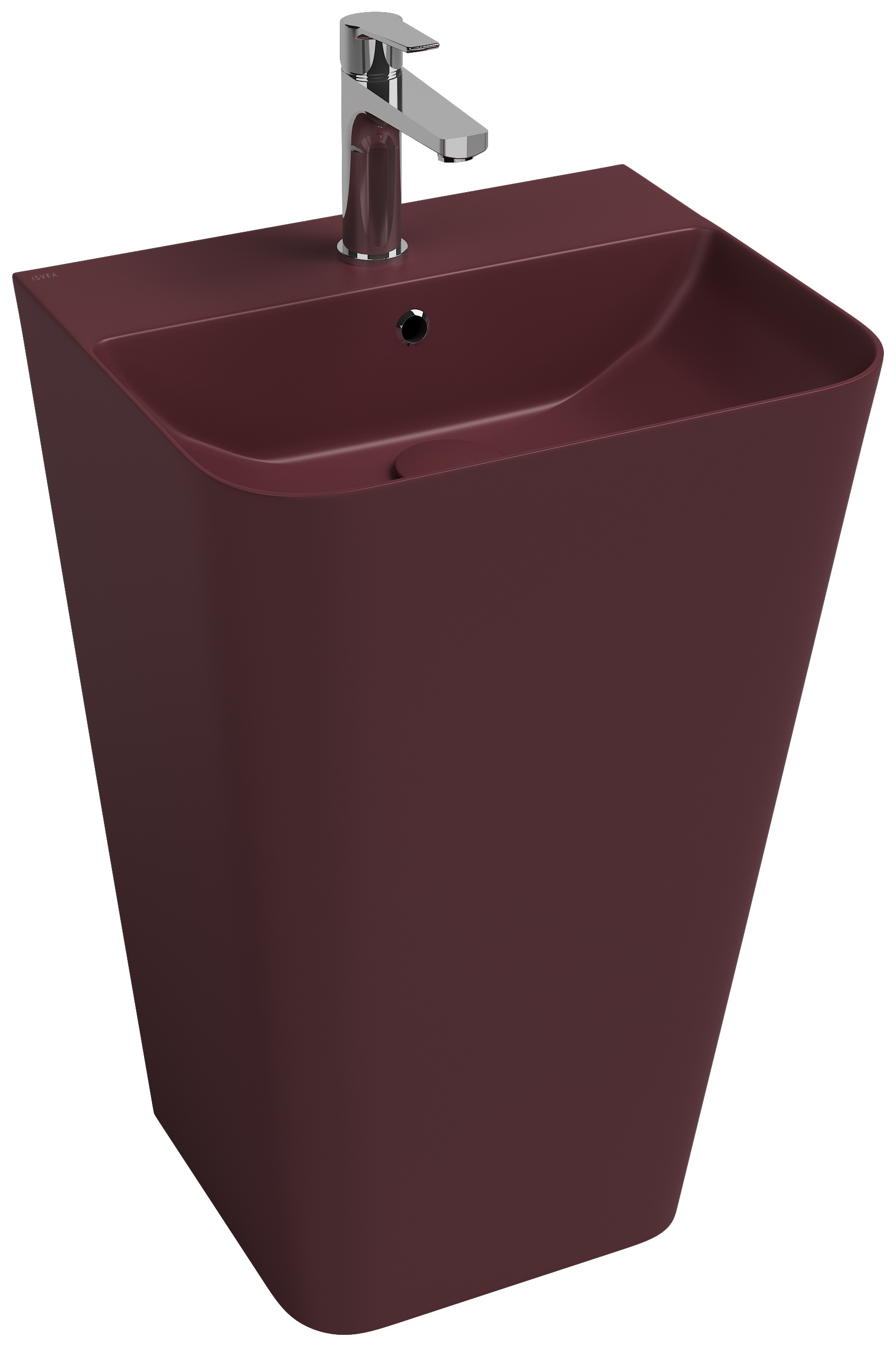 Sott Aqua Monoblok Yerden Lavabo 50 cm Rustik Bordo