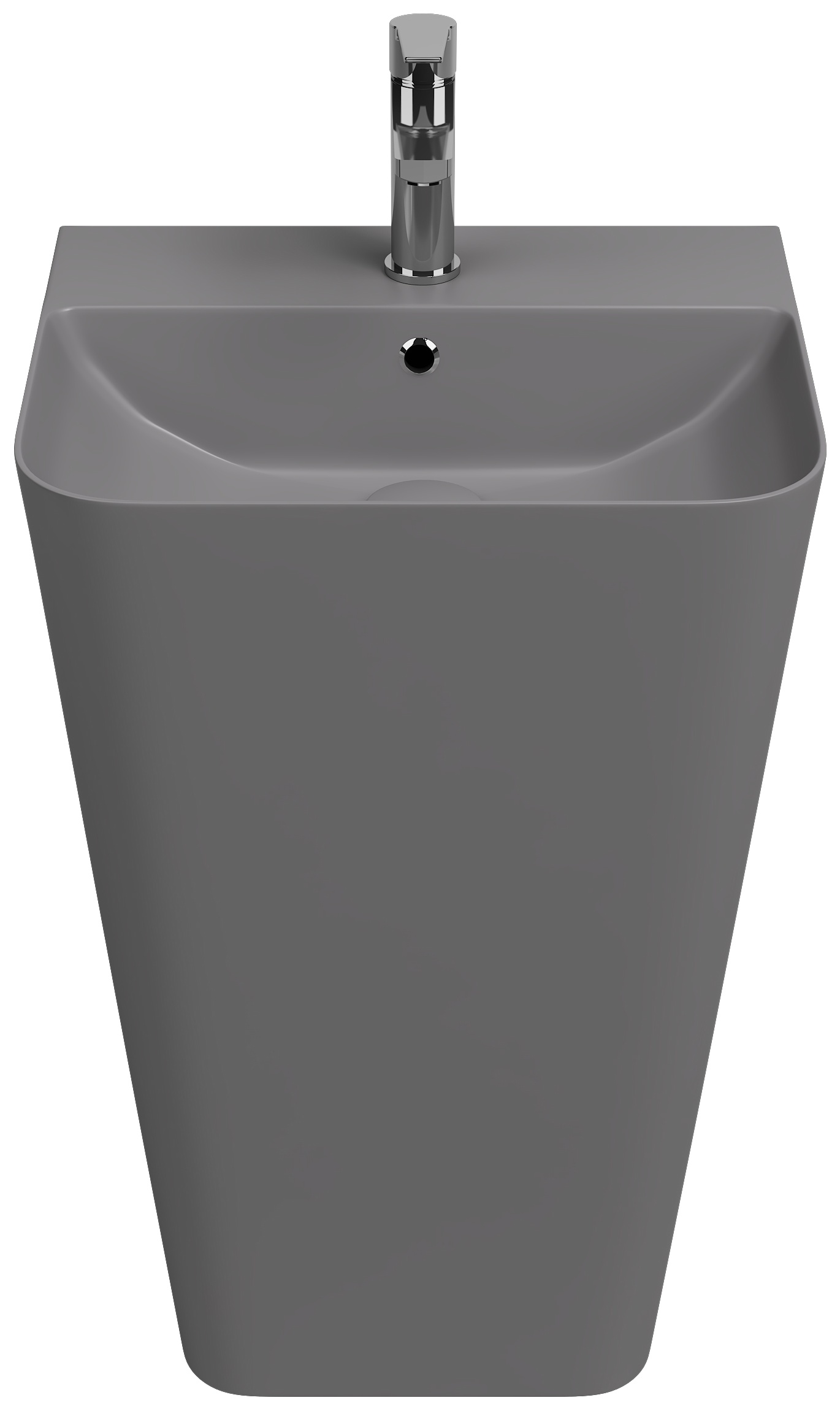 Sott Aqua Monoblok Yerden Lavabo 50 cm Taş Gri