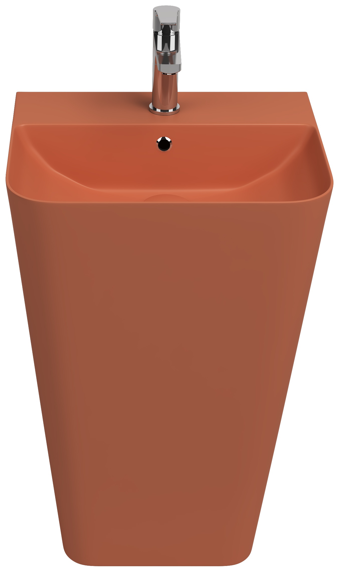 Sott Aqua Monoblok Yerden Lavabo 50 cm Terracotta