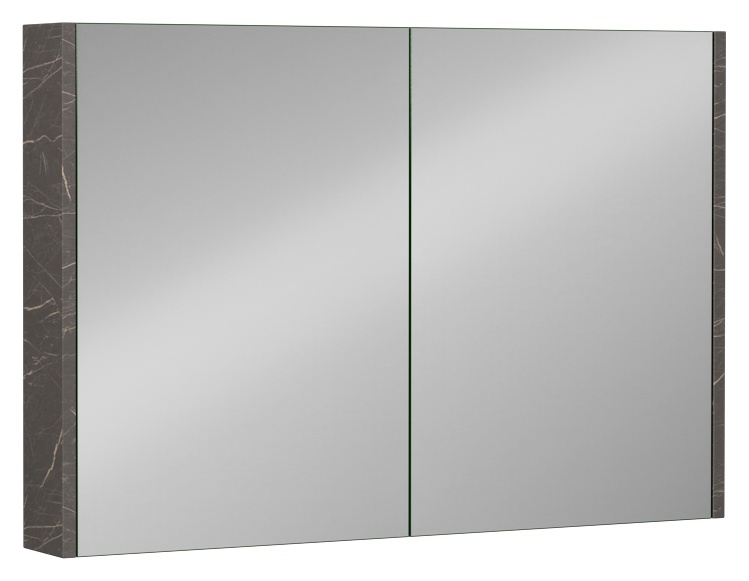 Trio + Dolaplı Ayna 100 cm Latin Mermer