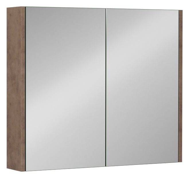 Trio + Dolaplı Ayna 80 cm Retro Bronz