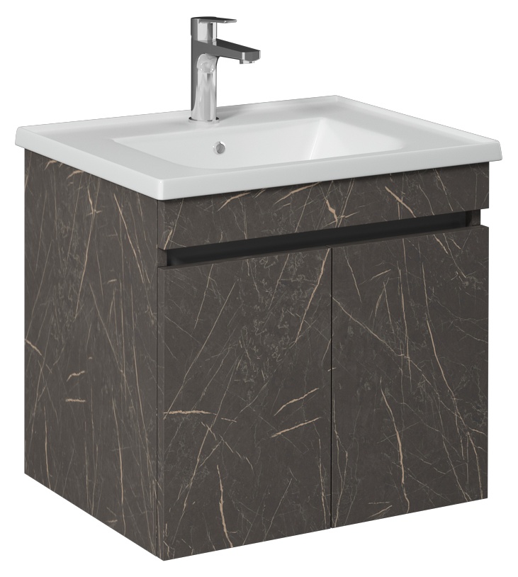 Trio Lavabo Dolabı 65 cm,Kapaklı(10LE50065 dahil) Latin Mermer