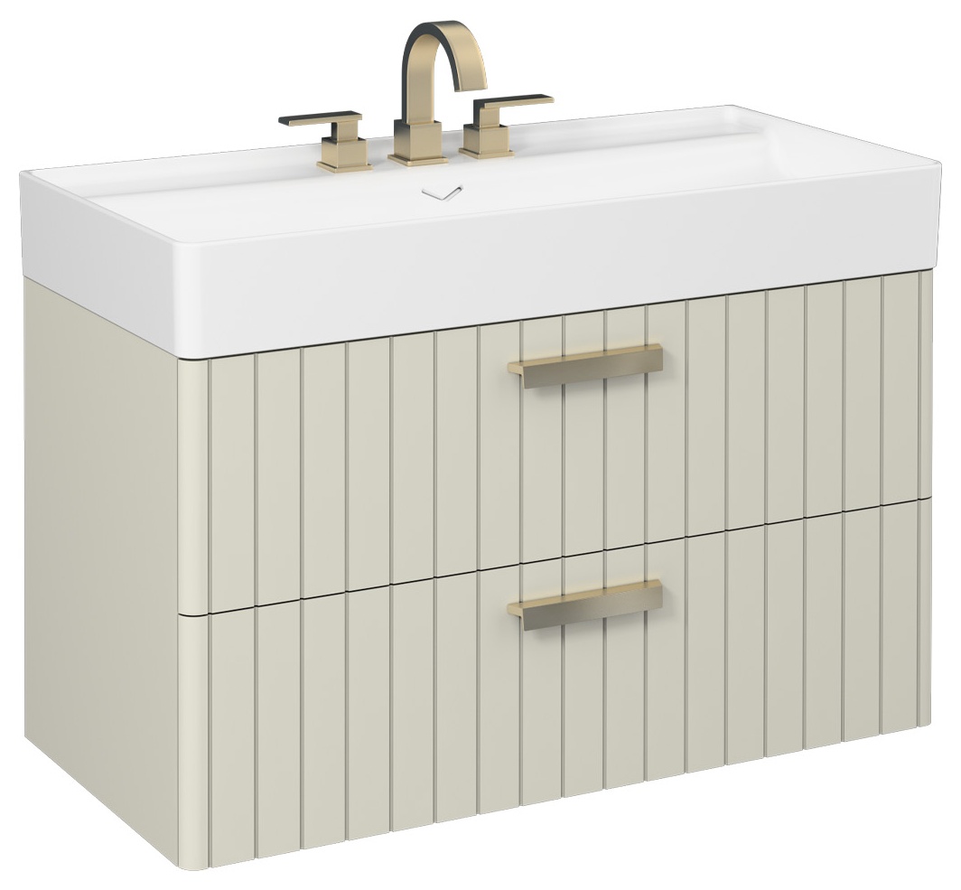 Vea Lavabo Dolabı 100 cm Taş Gri (10VA50101 dahil)