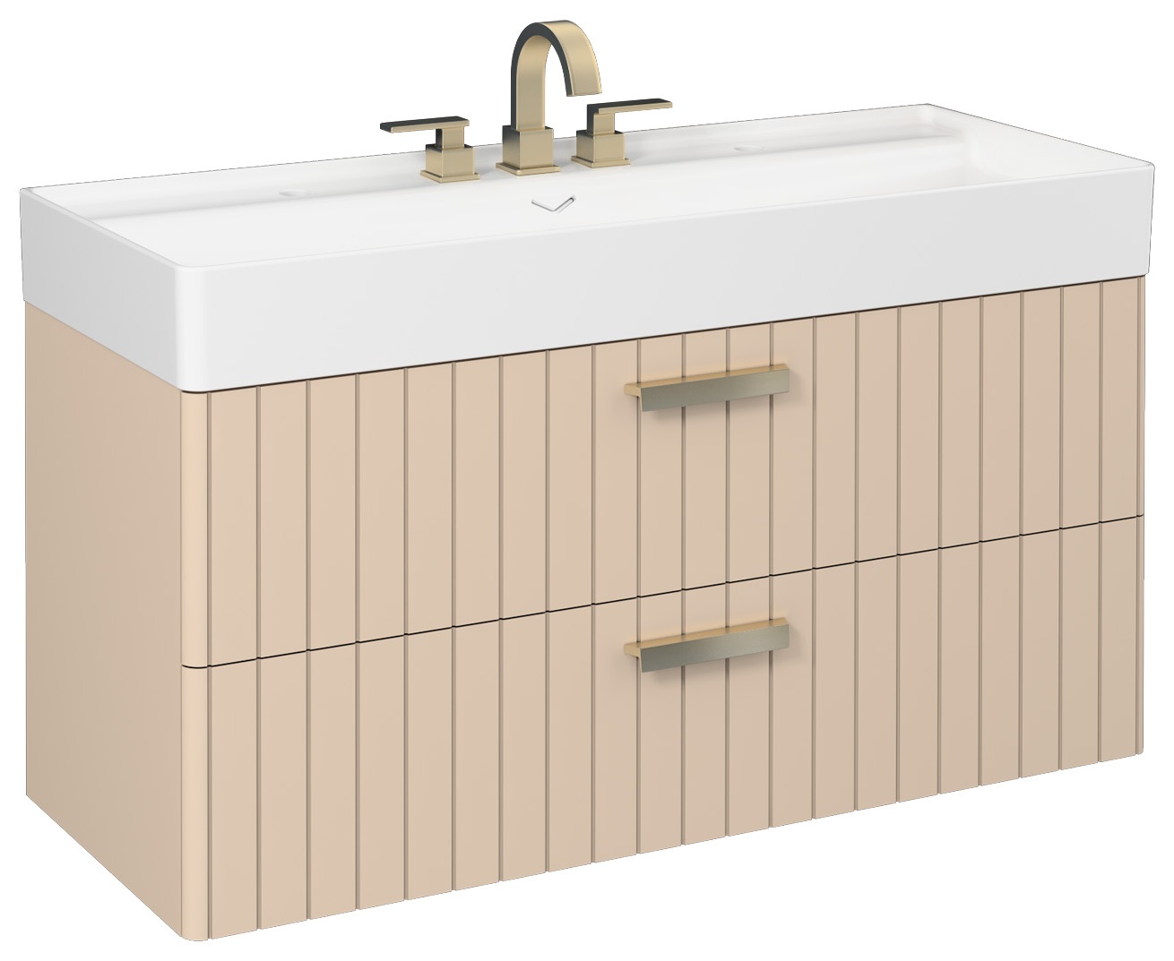 Vea Lavabo Dolabı 120 cm Koyu Bej (10VA50121 dahil)