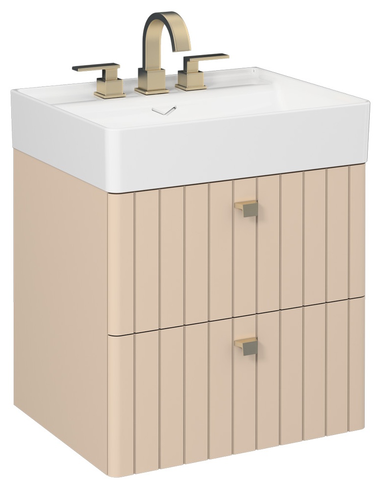 Vea Lavabo Dolabı 60 cm Koyu Bej (10va50061 dahil)