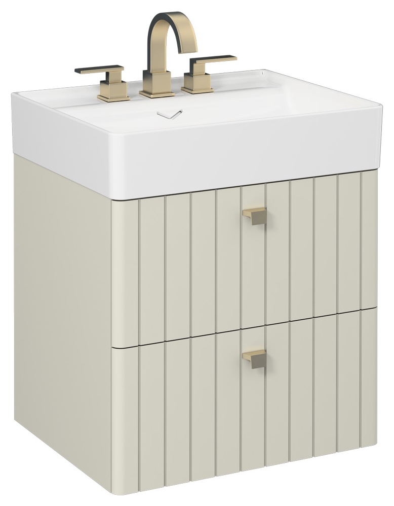 Vea Lavabo Dolabı 60 cm Taş Gri (10va50061 dahil)